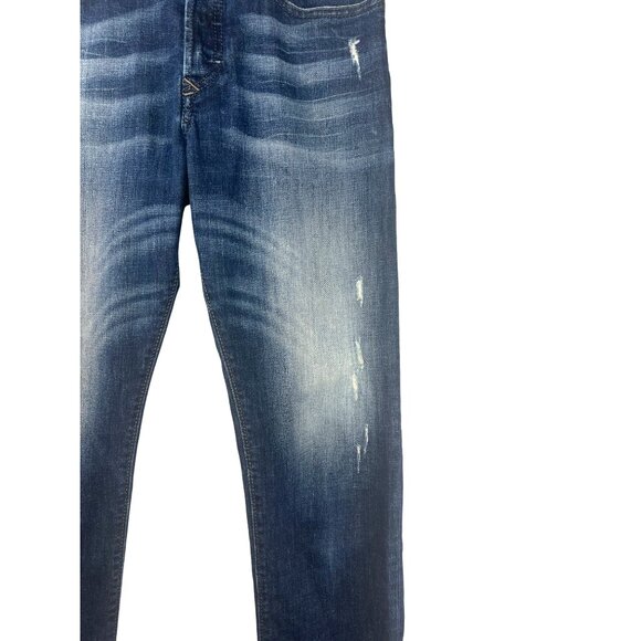 Diesel Mens Buster Regular Slim Tapered Stretch Jeans W28 L32 Blue Distressed - Picture 6 of 16